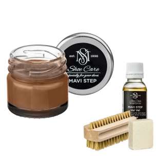 Набор для ухода за обувью из замши и нубука верблюжий  MAVI STEP Aurora Kit фото 106391